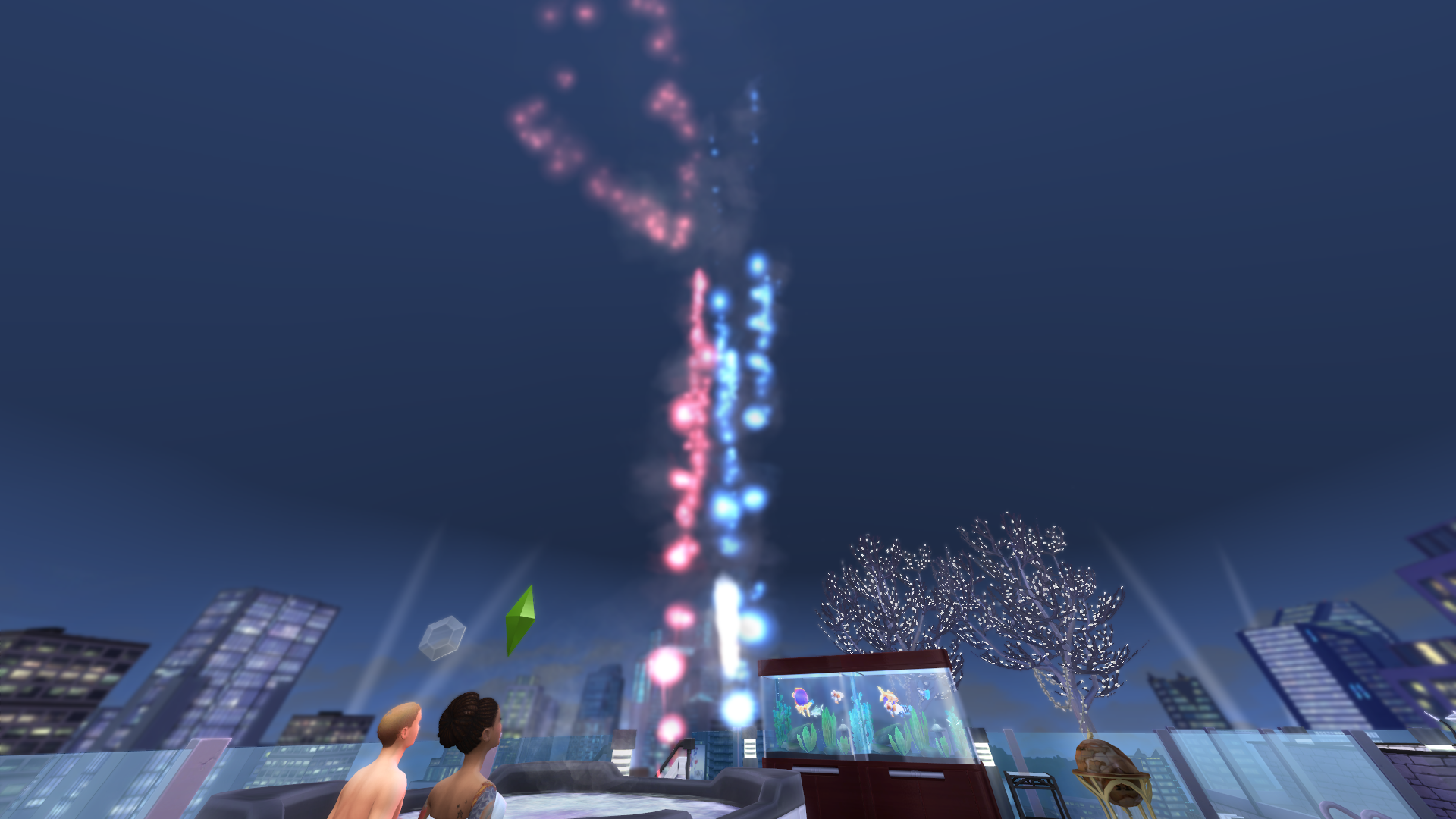 Sims can watch Fireworks from the Hottub (Pics) — The Sims Forums